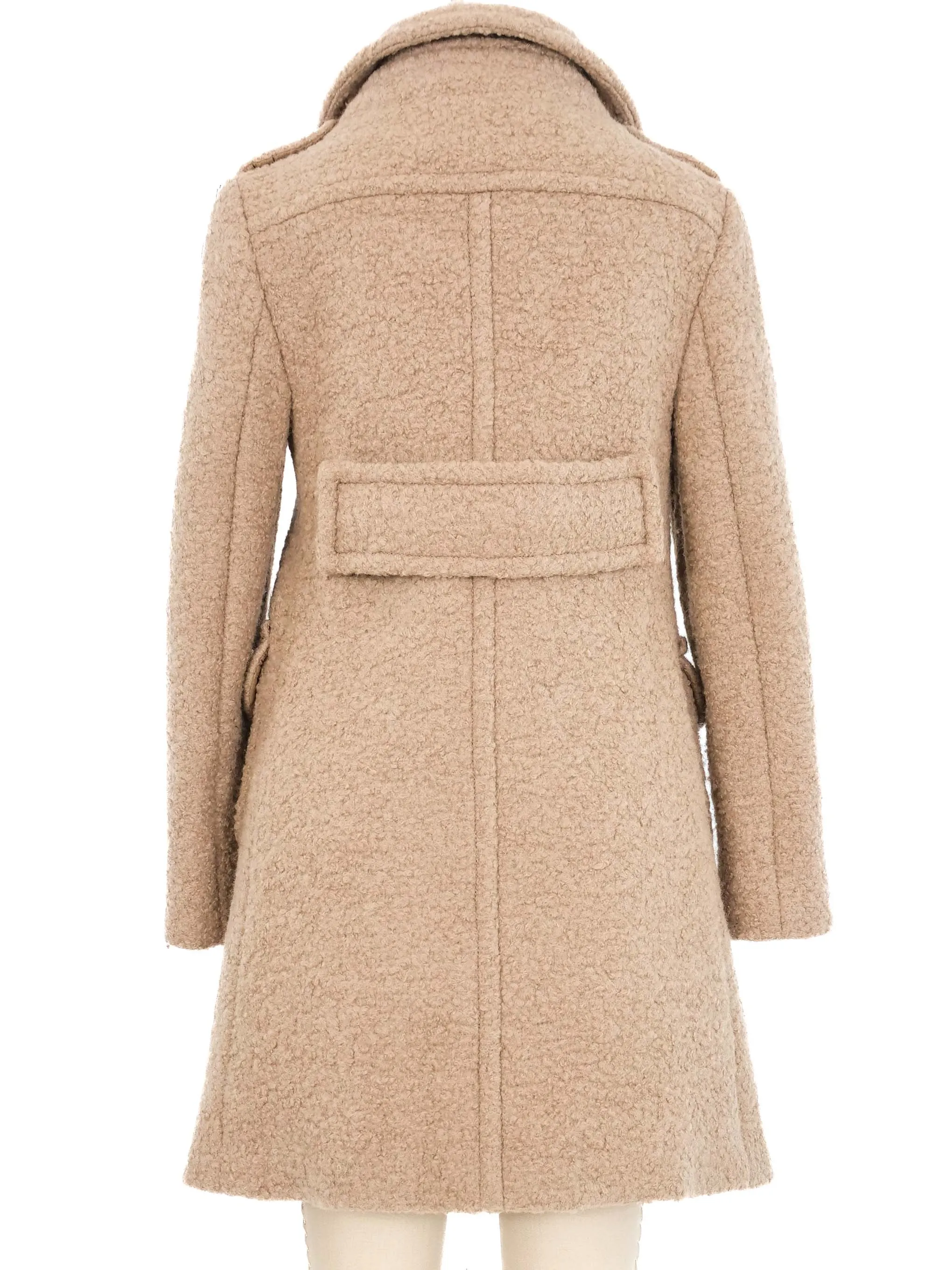 2010 Prada Khaki Bubble Button Coat and Skirt Ensemble