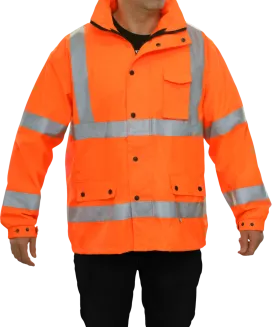 431STOR ANSI 3 300D Poly Oxford Waterproof & Breathable Parka Hi Vis Coat