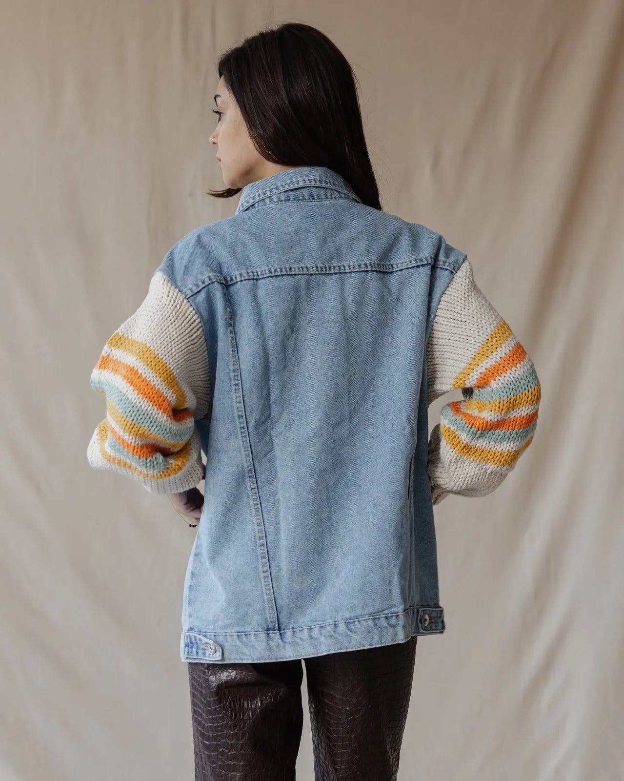 Ace Trico X Denim Jacket Orange