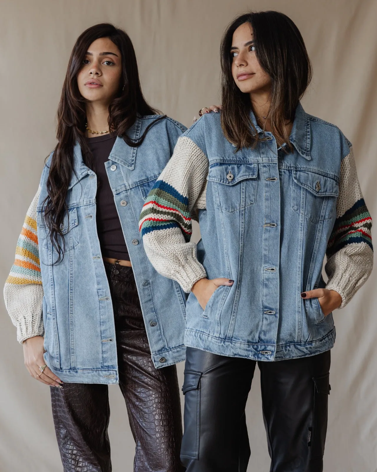 Ace Trico X Denim Jacket Orange