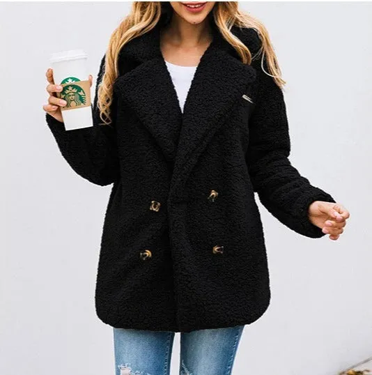 ALMA - Double-Breasted Teddy Coat