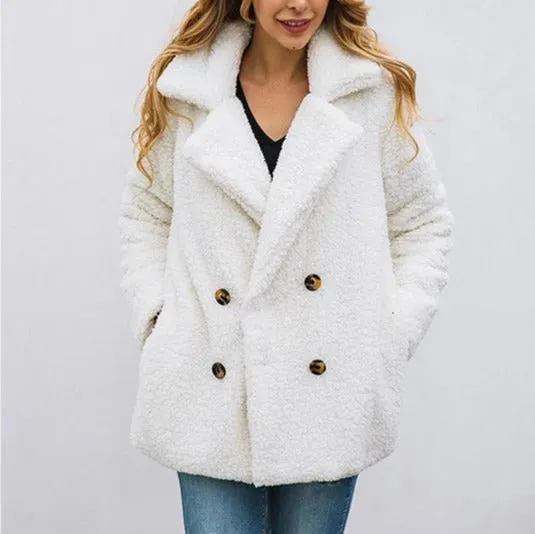 ALMA - Double-Breasted Teddy Coat