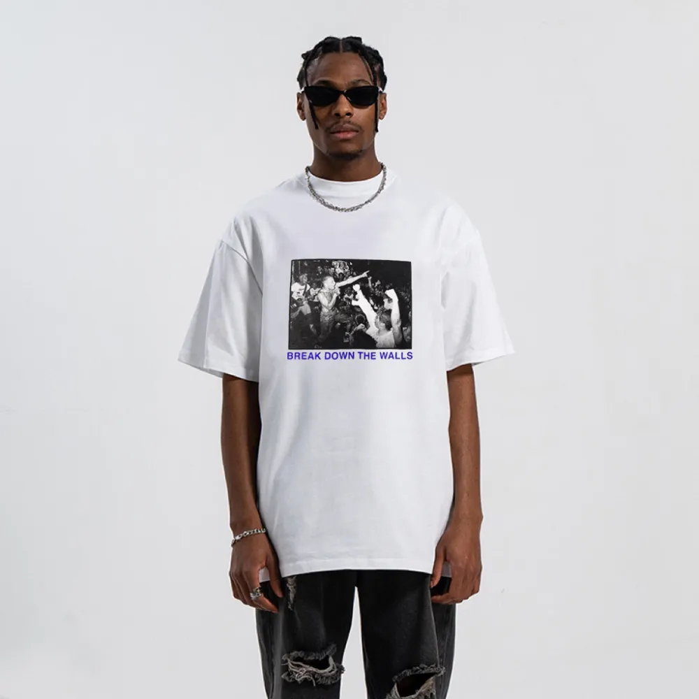 “American hip-hop loose trendy brand print” T-shirt