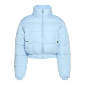 Baby Blue Cropped Puffer Jacket