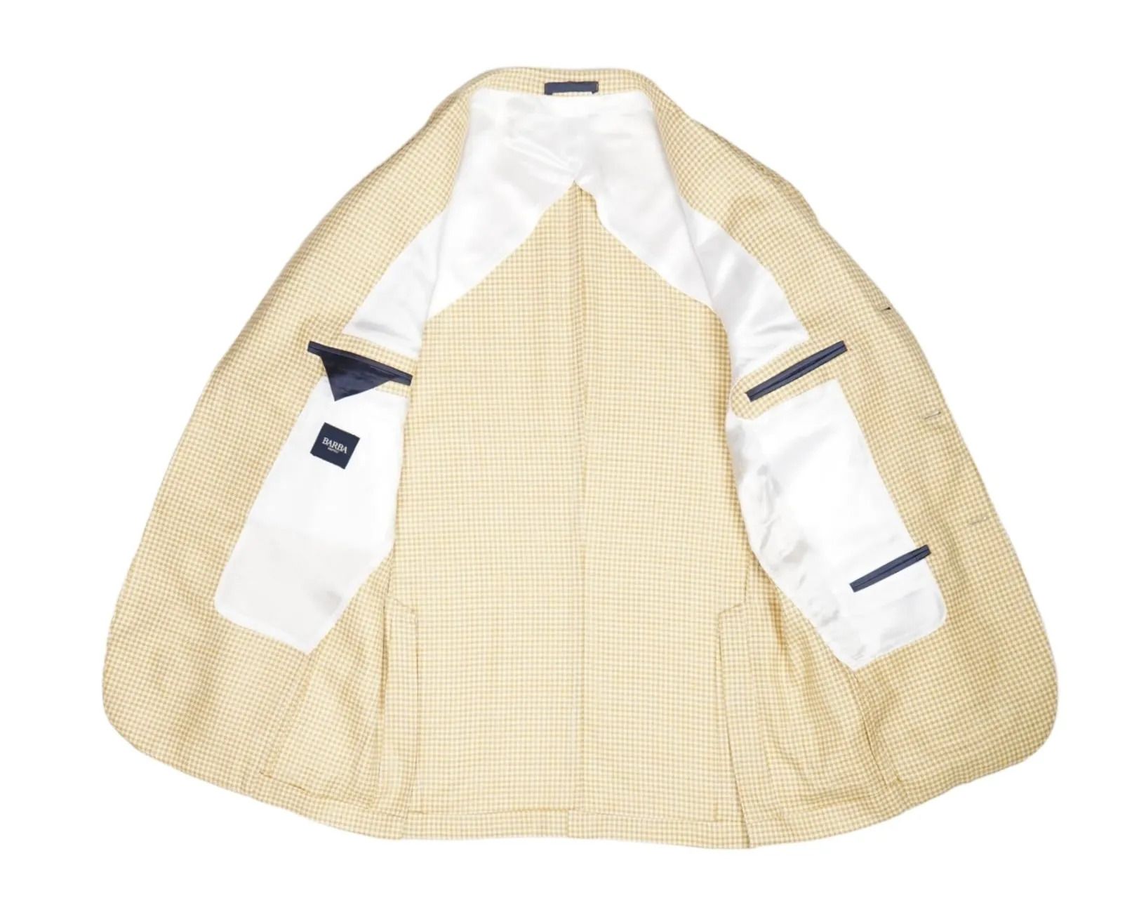 Barba Napoli - Golden Yellow Checked Sports Jacket 50