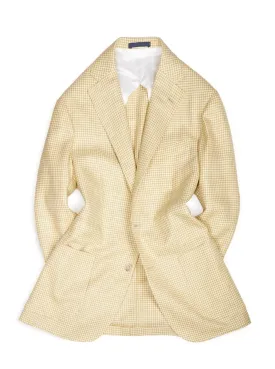 Barba Napoli - Golden Yellow Checked Sports Jacket 50