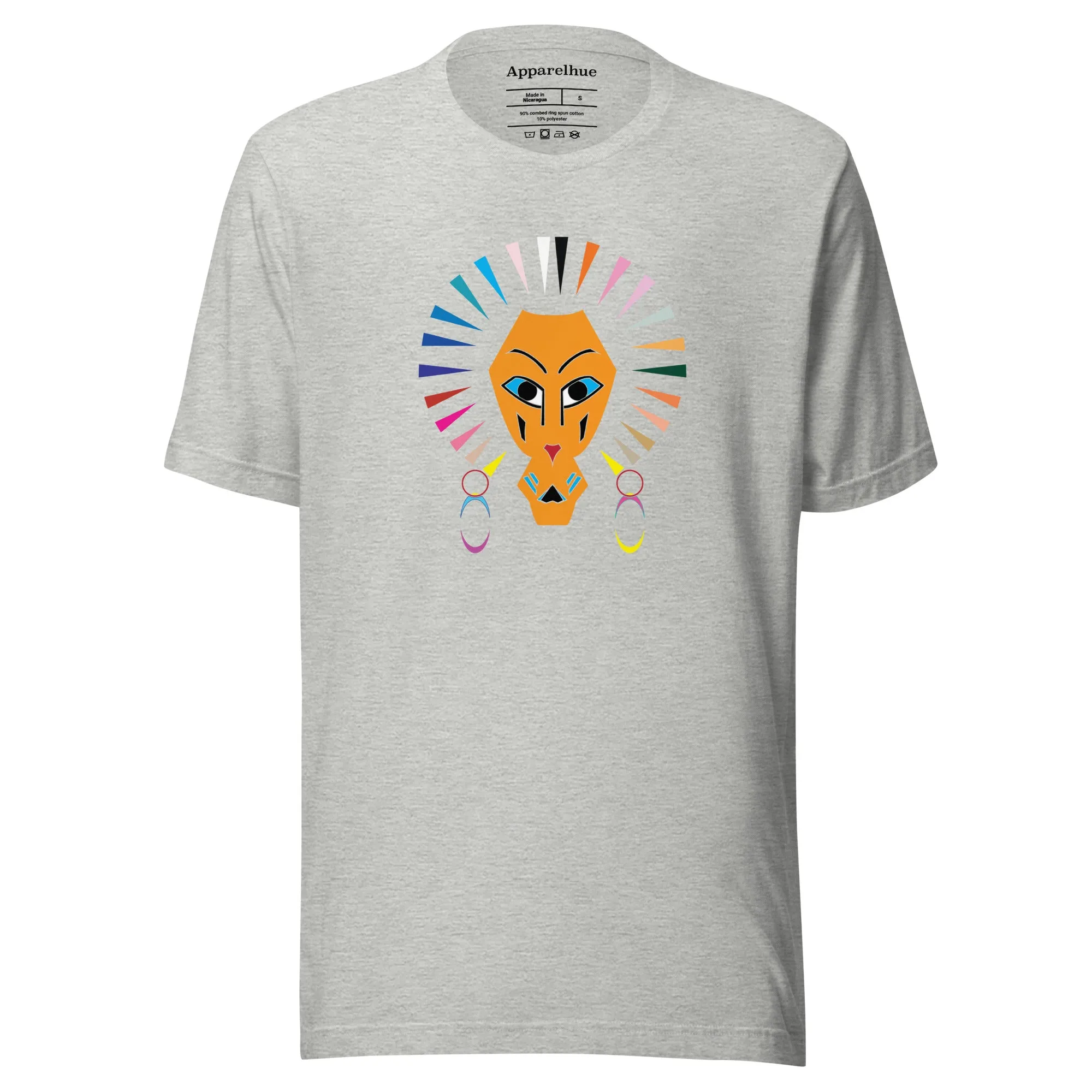 Beautiful Trendy Abstract Lion Print, Animal Lover Unisex T-shirt