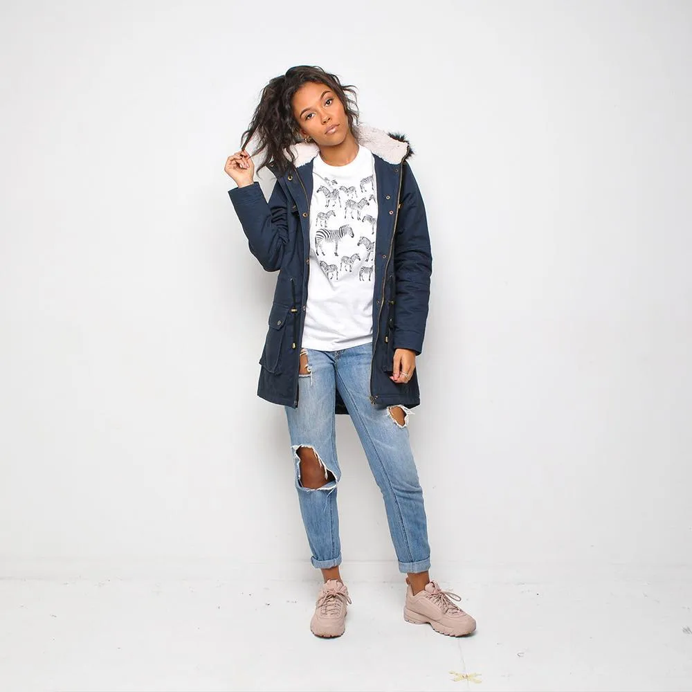 Bellfield - Womens Parka Coat - Navy