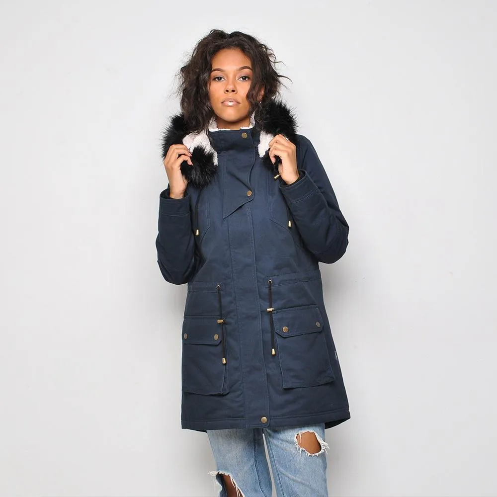 Bellfield - Womens Parka Coat - Navy