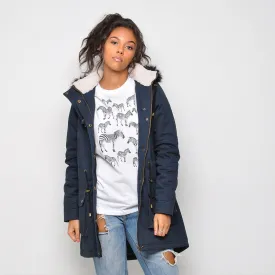 Bellfield - Womens Parka Coat - Navy