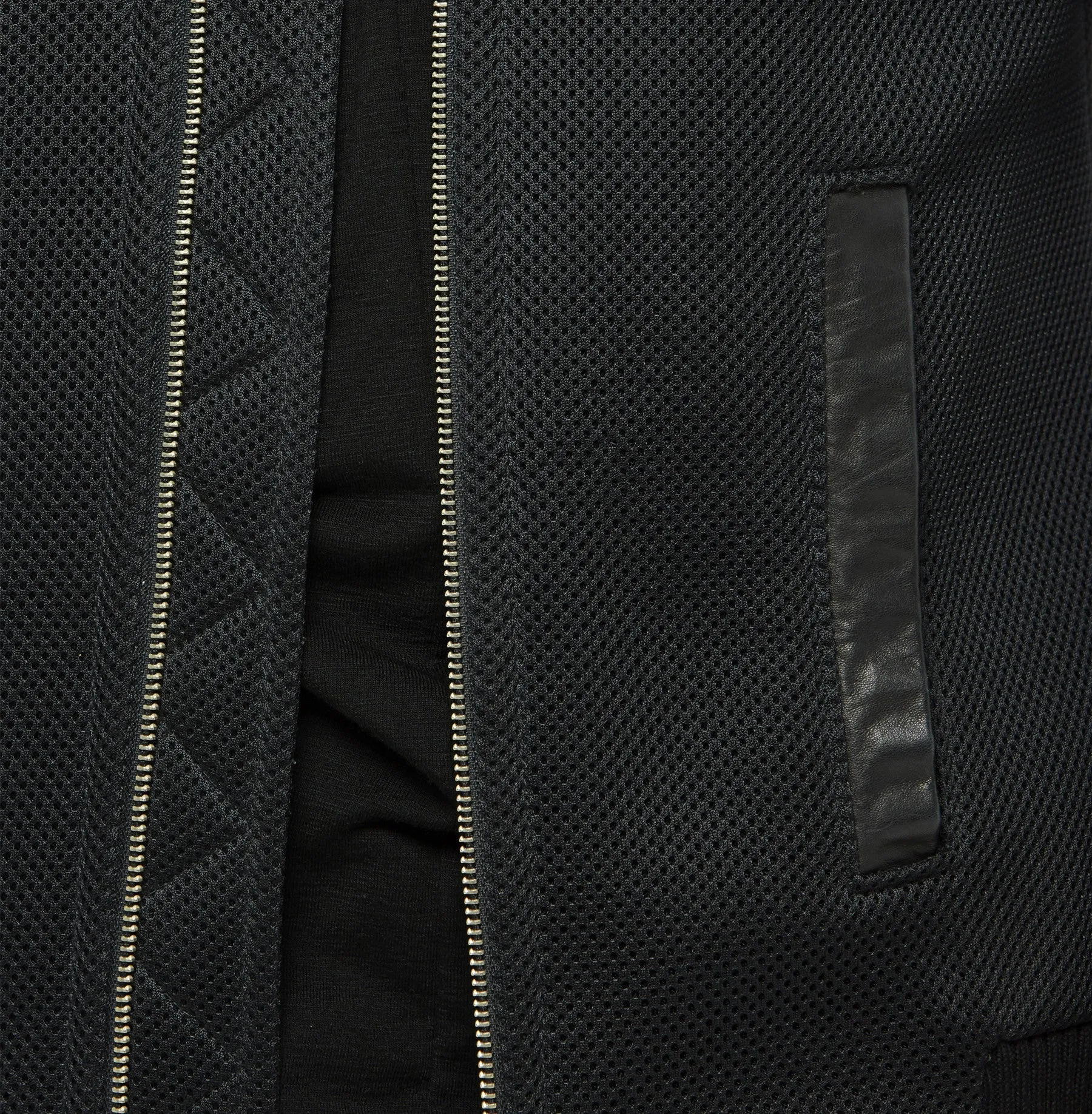 Black Technical Knit Bomber