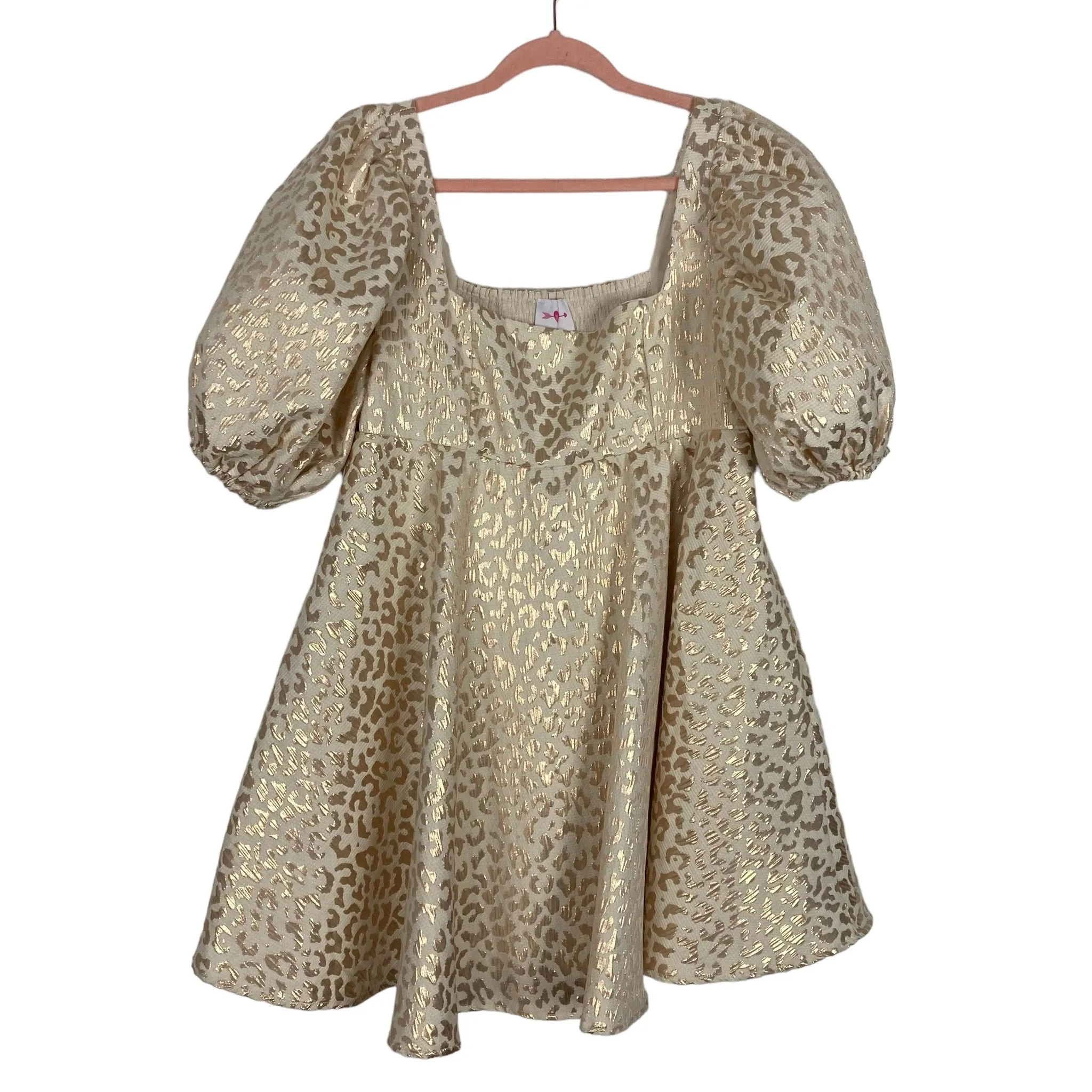 Buddy Love Goldie Puff Sleeve Lyla Babydoll Dress- Size L (sold out online, see notes)