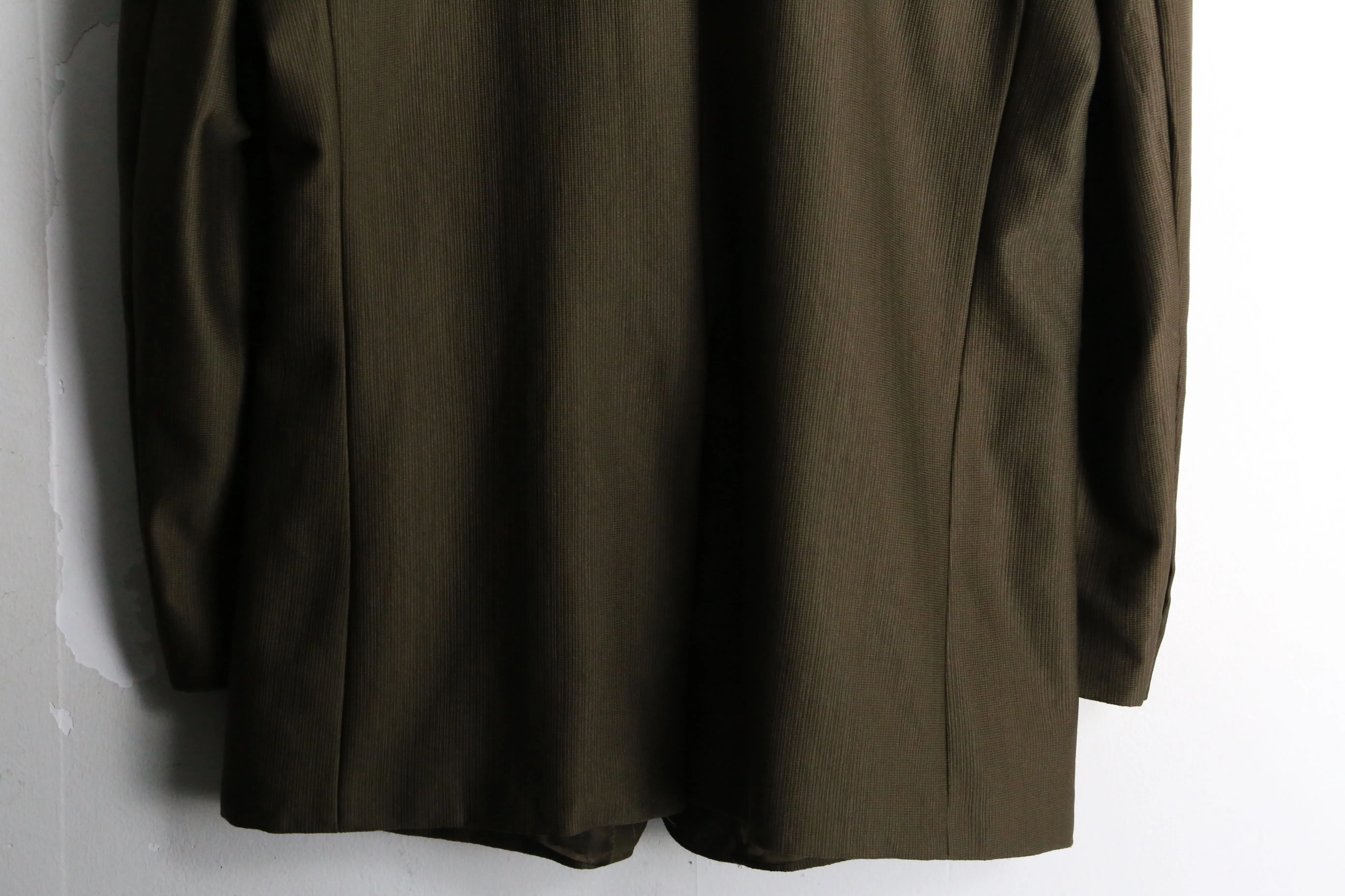camel leather switch western tailored jacket