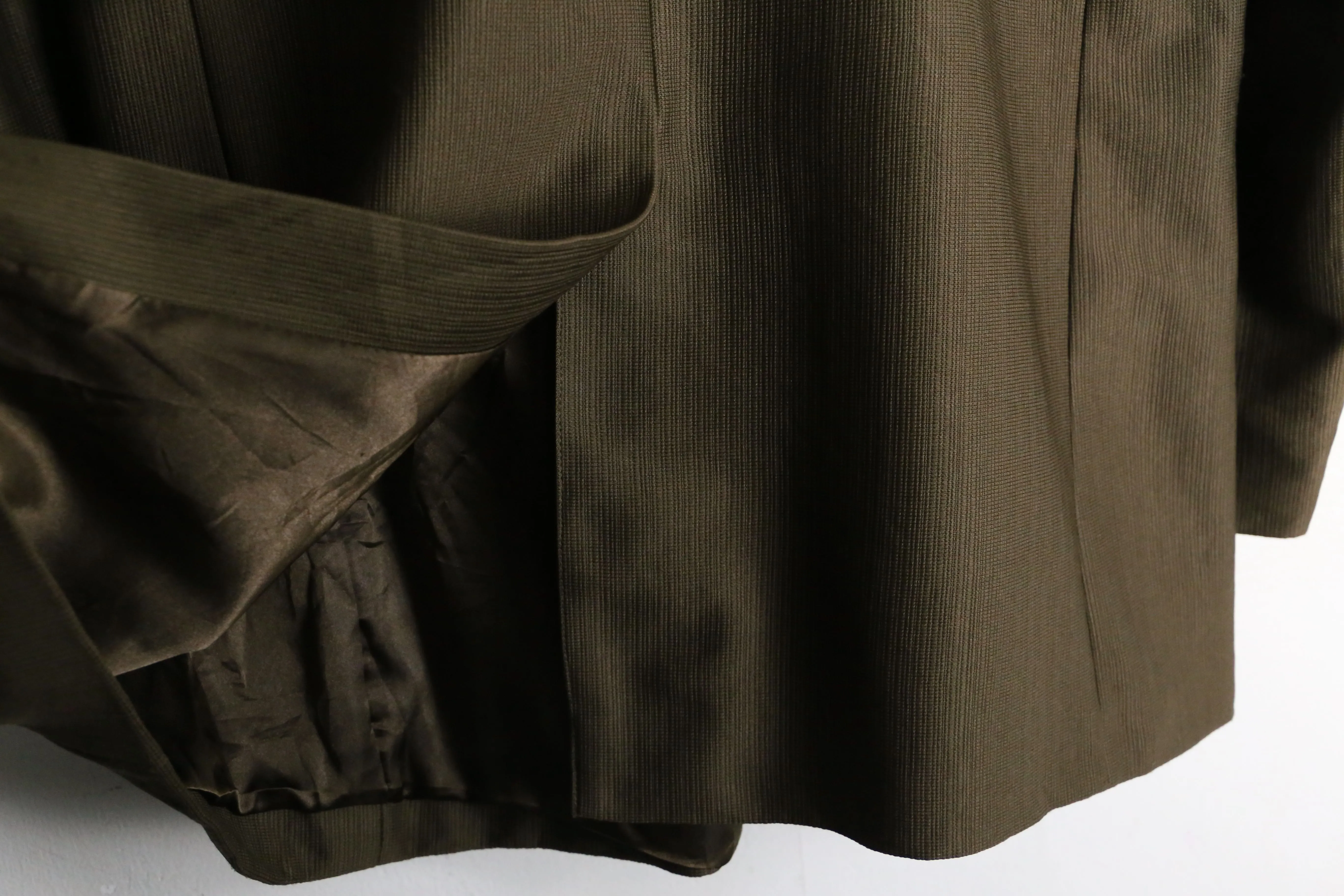 camel leather switch western tailored jacket