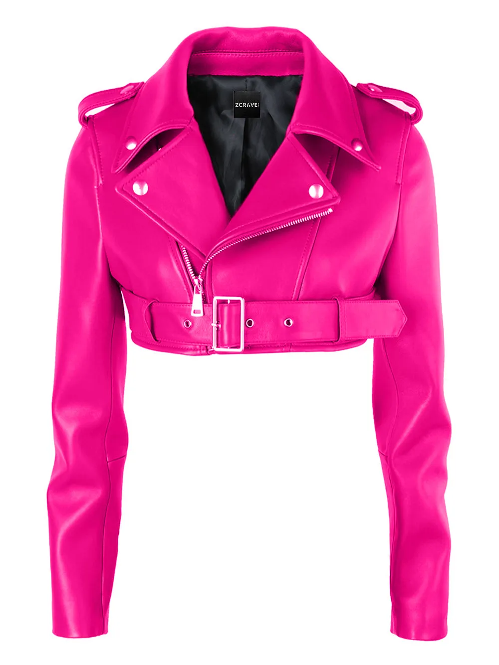 CLISTA Cropped Leather Jacket