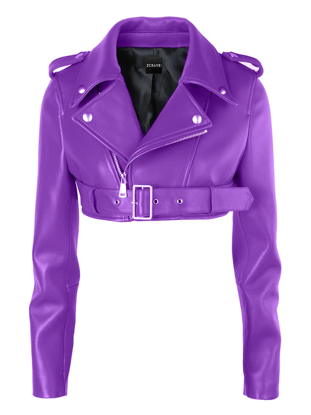 CLISTA Cropped Leather Jacket