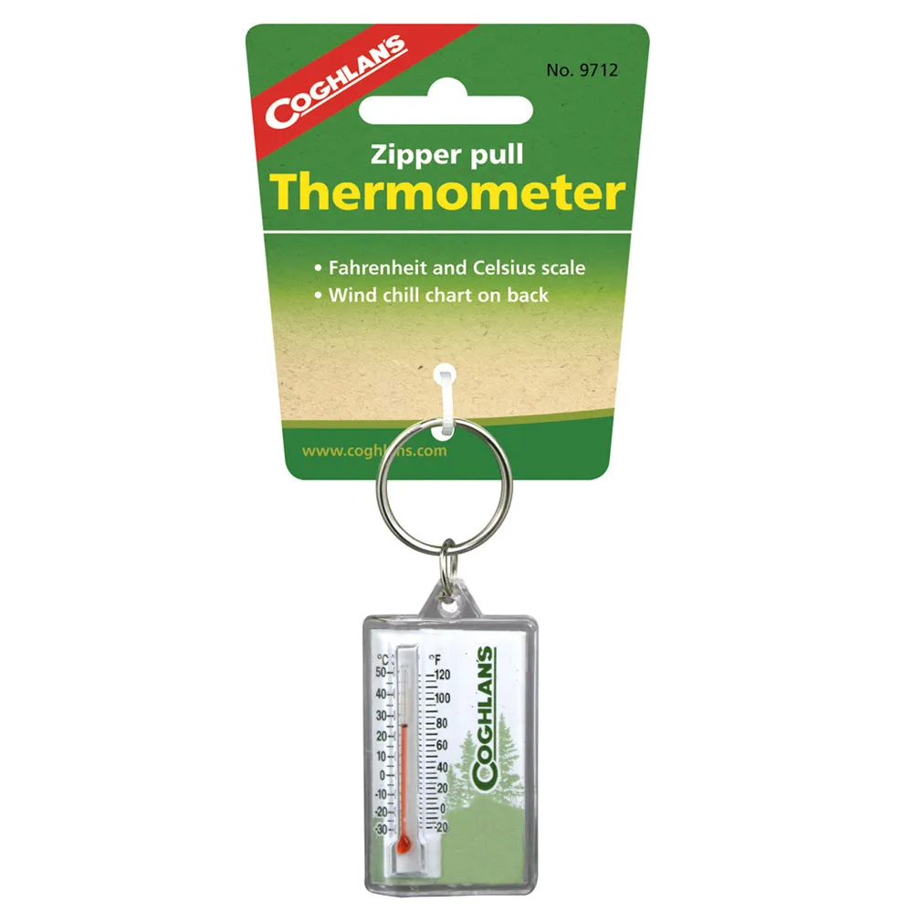 Coghlans Zipper Pull Thermometer Temperature Outdoor Mini Portable Keychain Camp