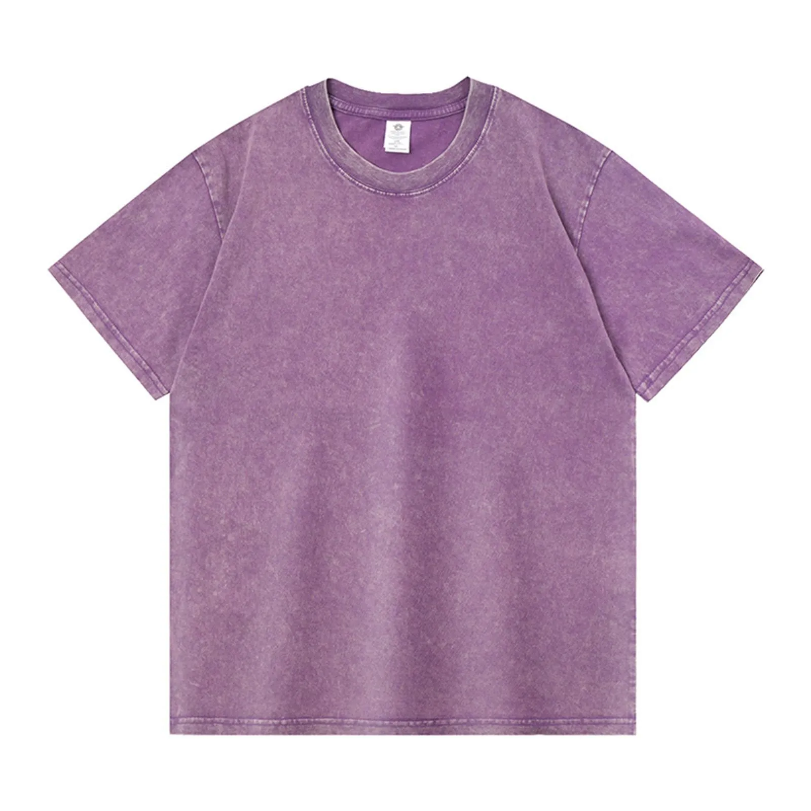 Cotton Shirt for Men Loose Fit Distressed Casual Half Sleeve T-Shirt Summer Retro Style Crewneck Pullover, Lighting Deals of Today My Order Shop The Look Baggy Style Tee(Purple,3X-Large)