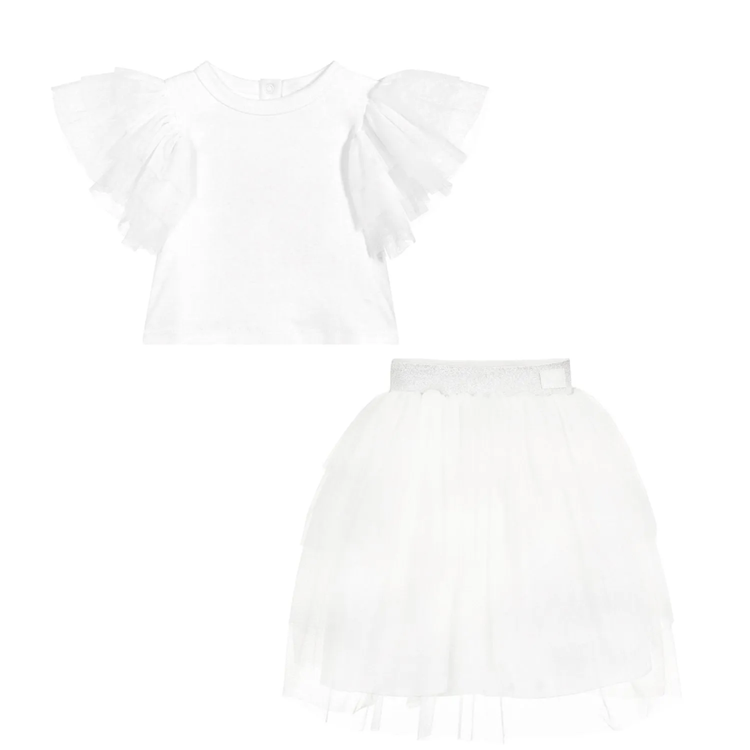 Crazy Tulle Skirt - White