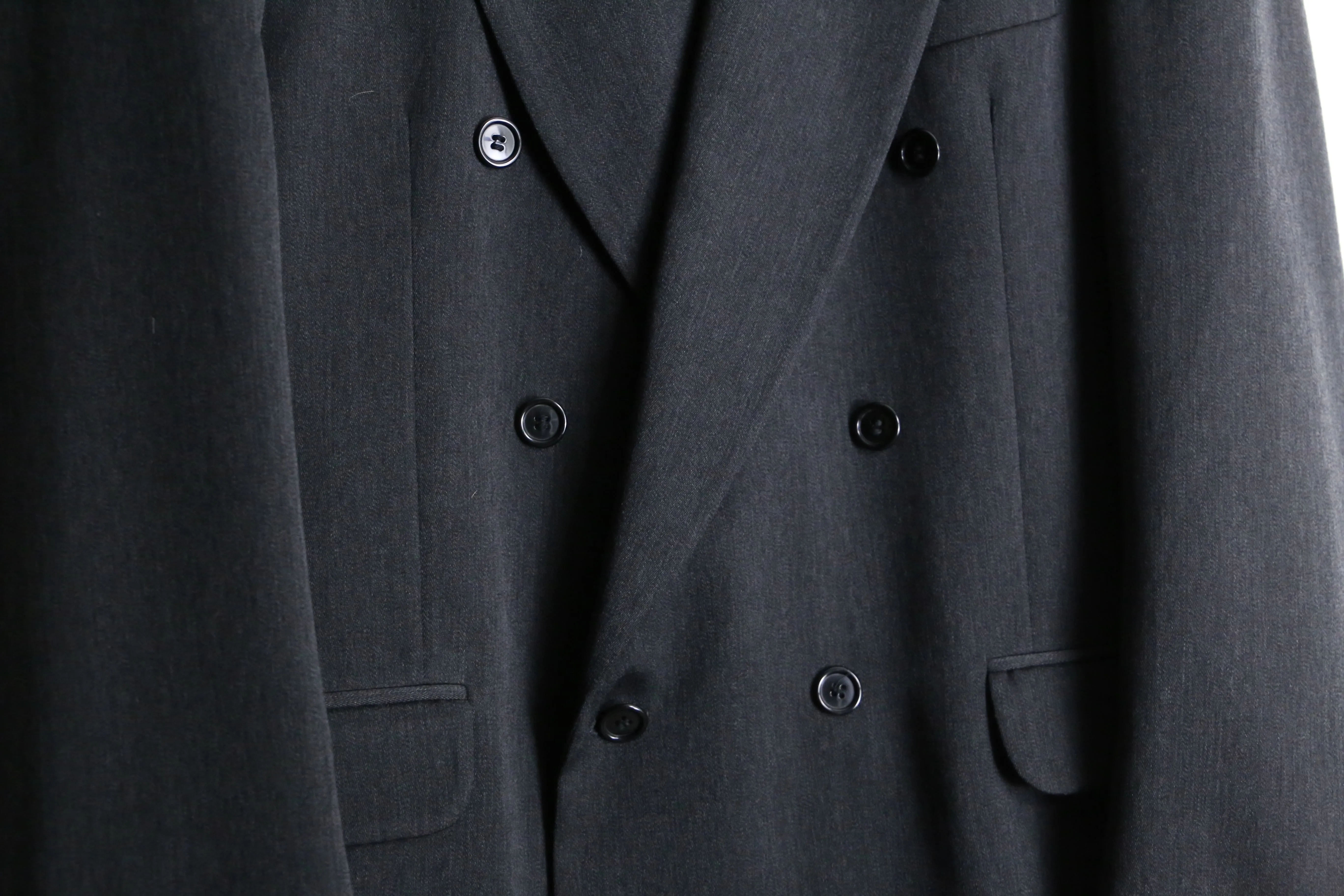 dark gray color double tailored jacket