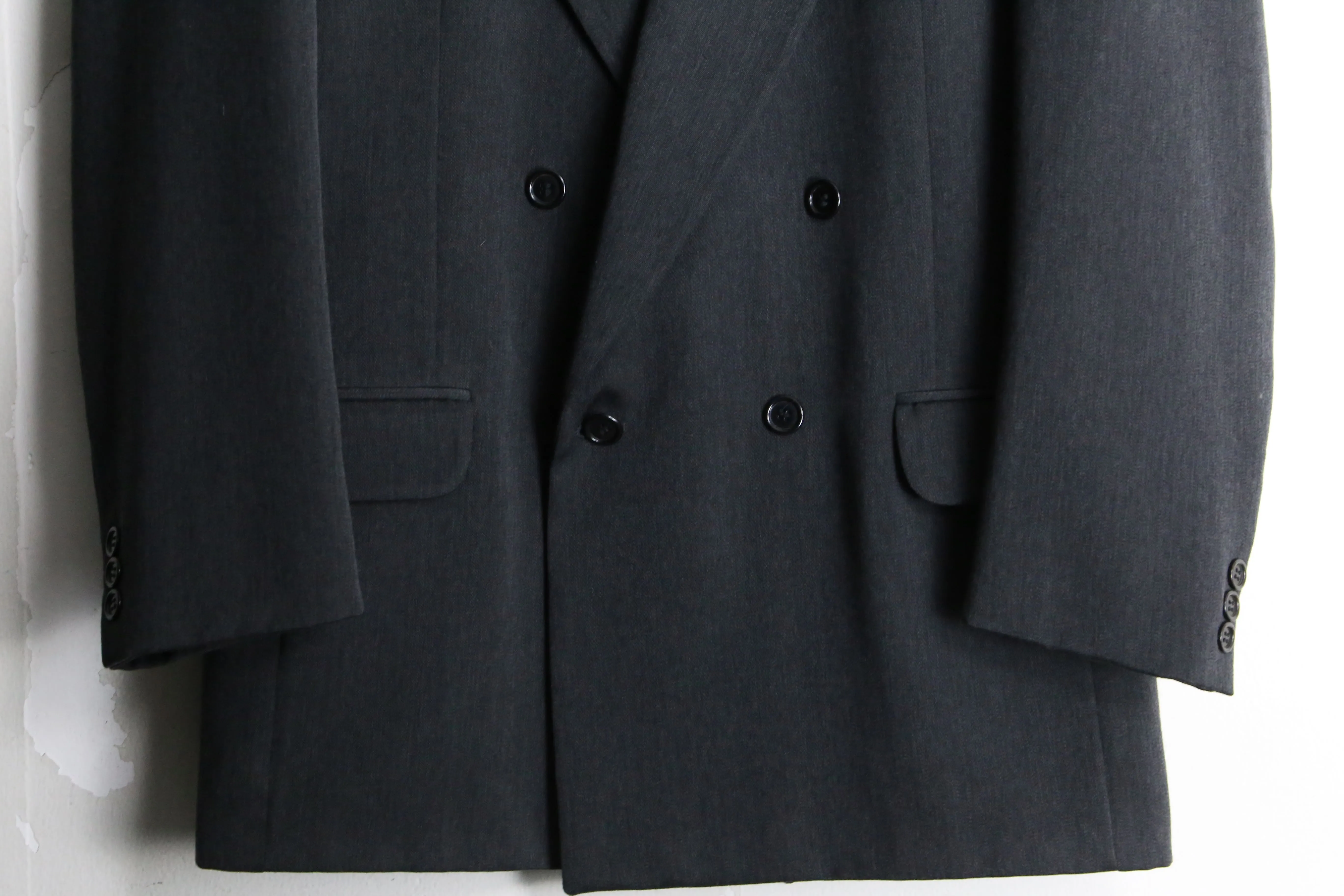 dark gray color double tailored jacket