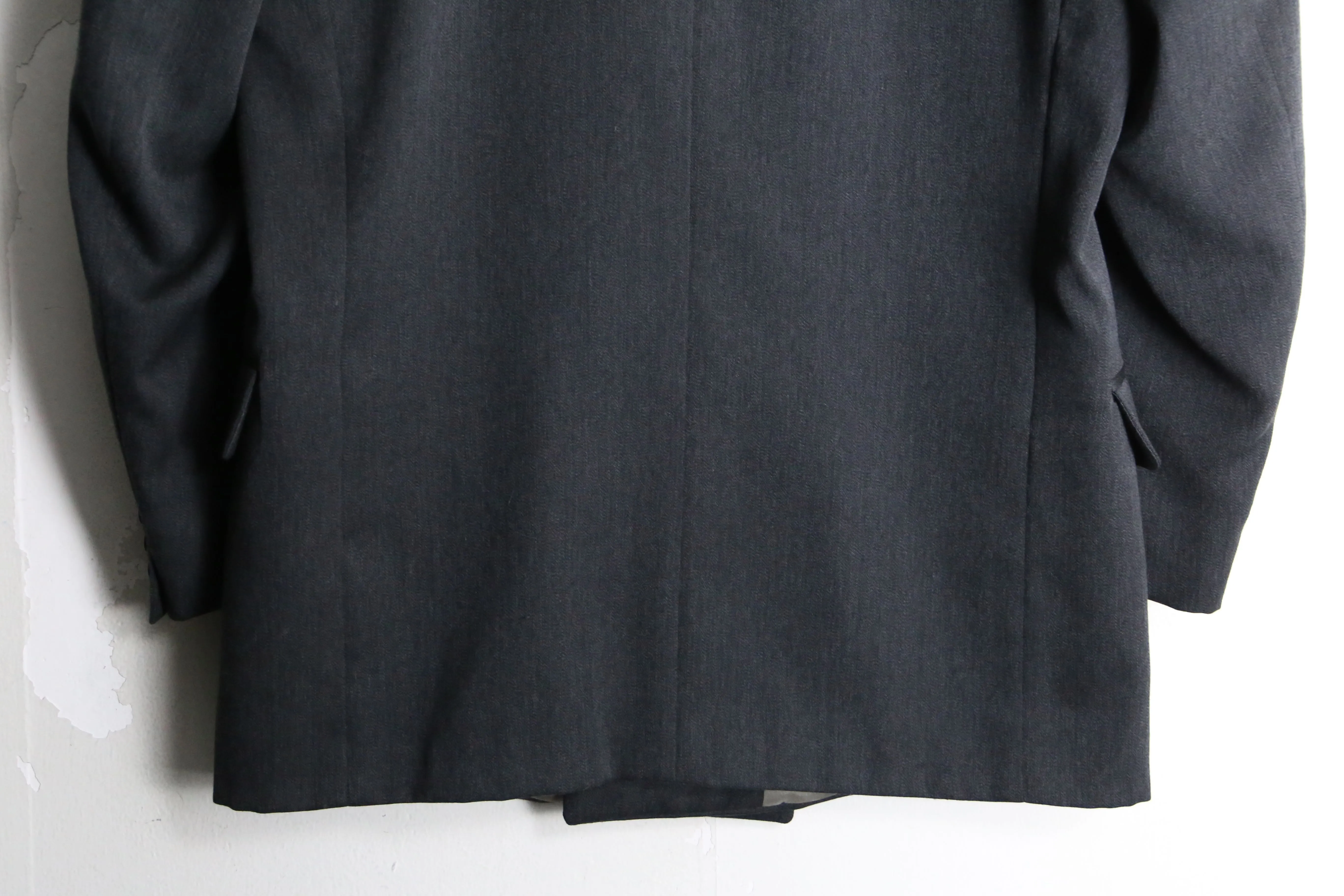 dark gray color double tailored jacket
