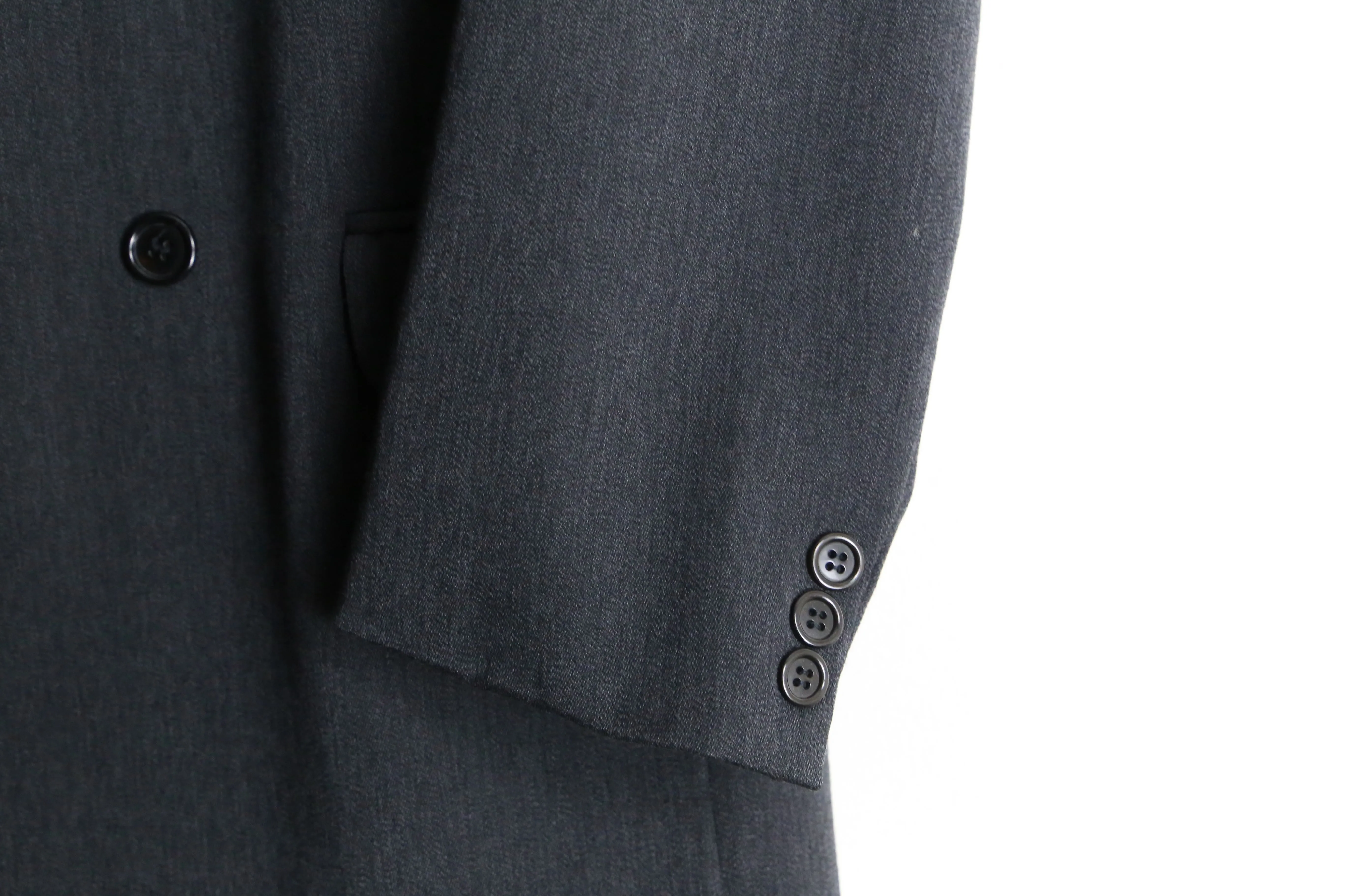 dark gray color double tailored jacket