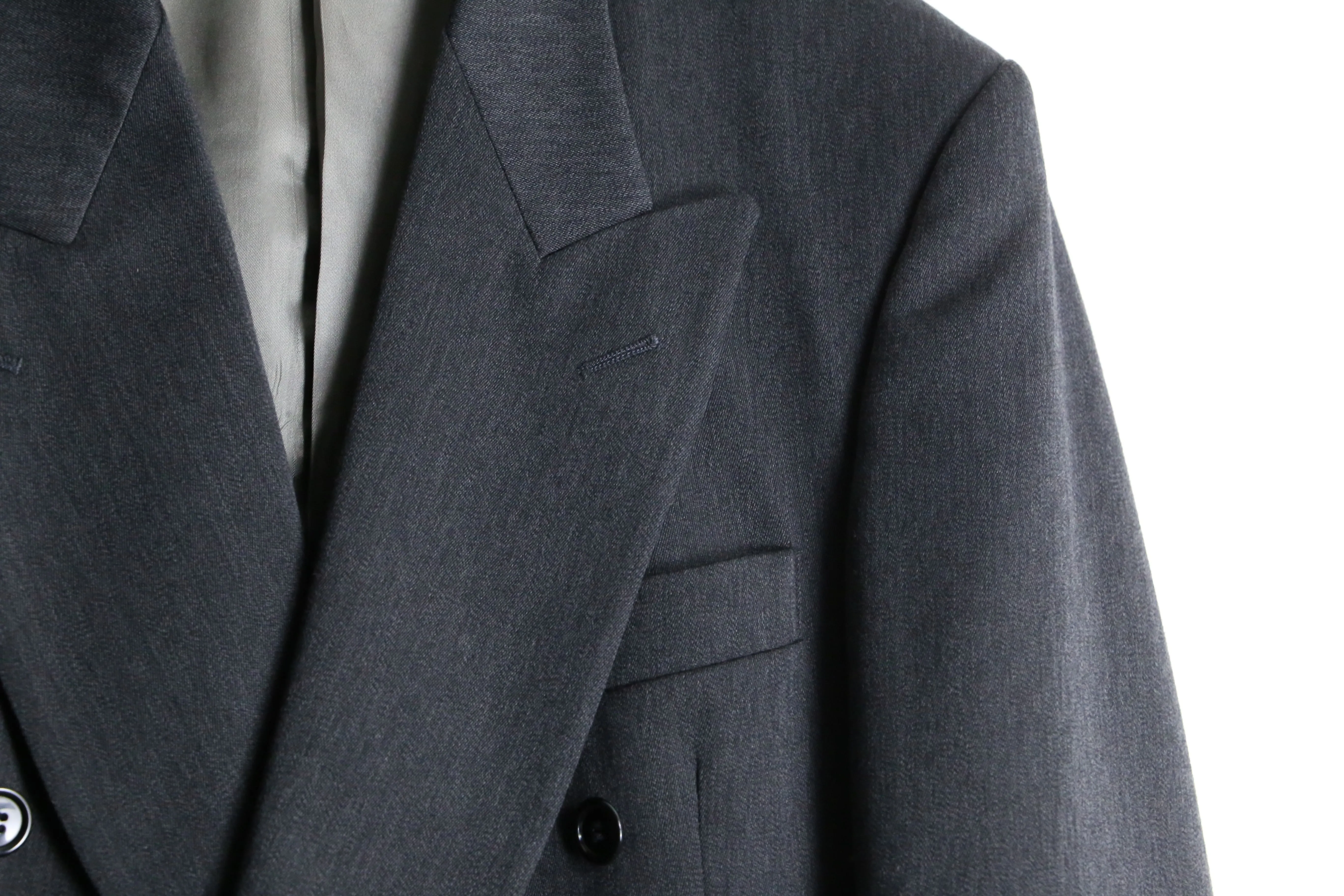 dark gray color double tailored jacket