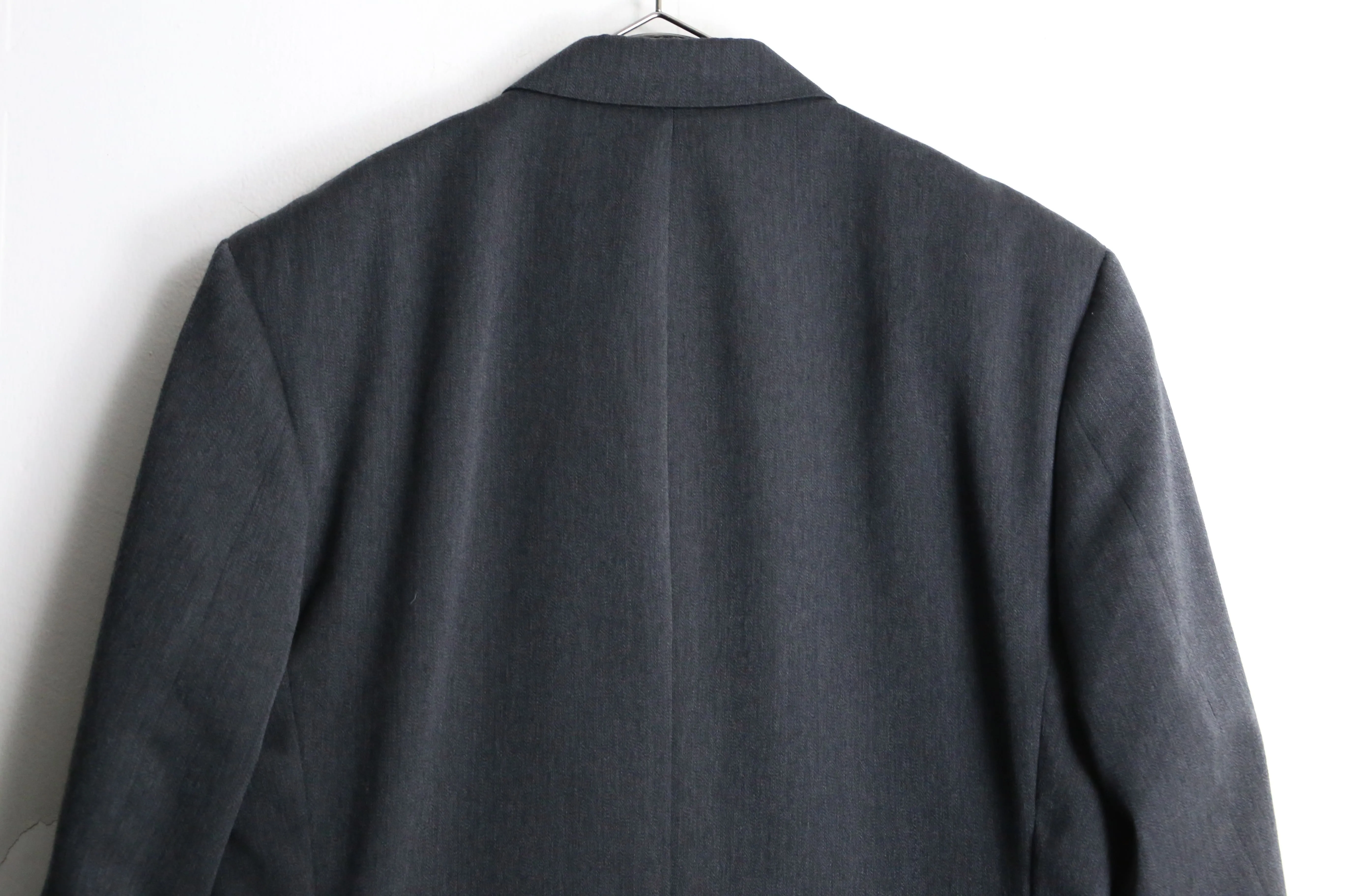 dark gray color double tailored jacket