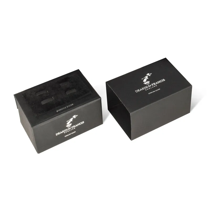 Deakin & Francis Sterling Silver Bentley Blue Enamel Cufflinks