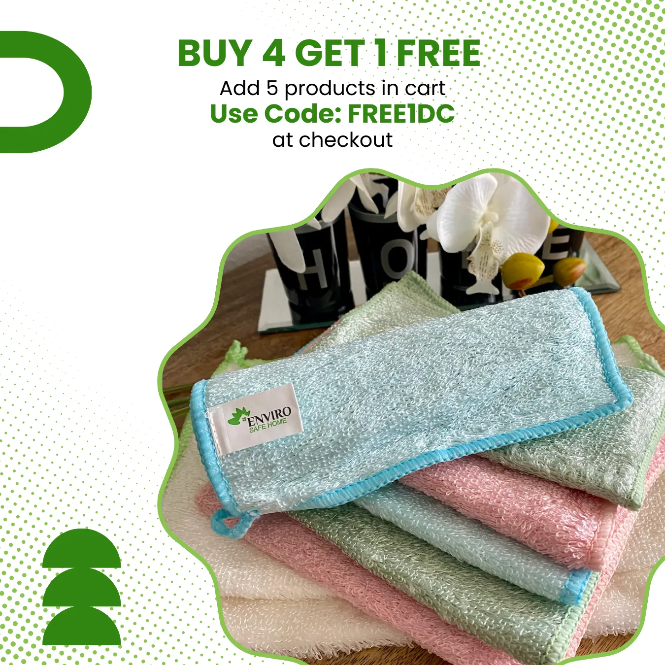 Dish Cloths & Kitchen Rags, 8pc