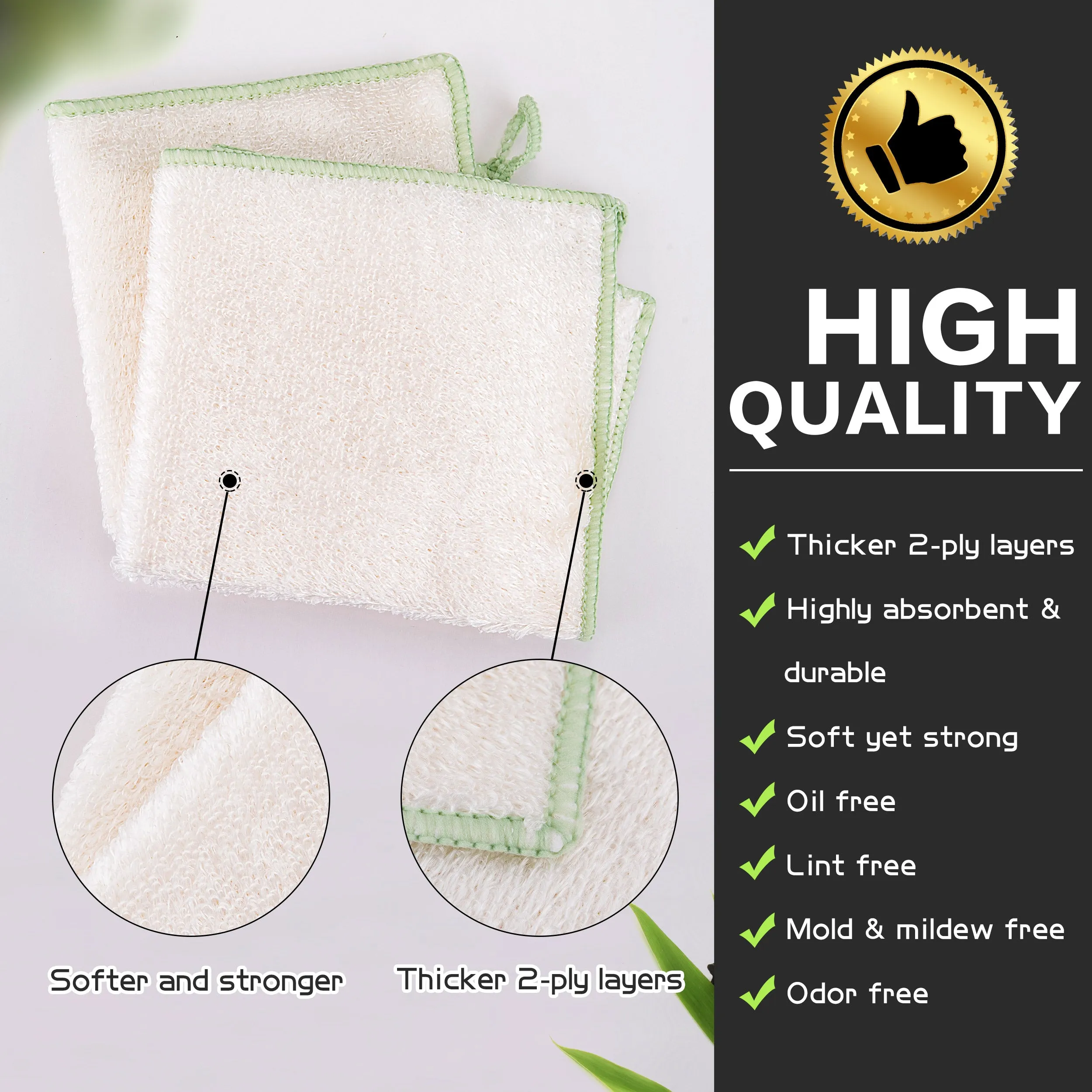 Dish Cloths & Kitchen Rags, 8pc
