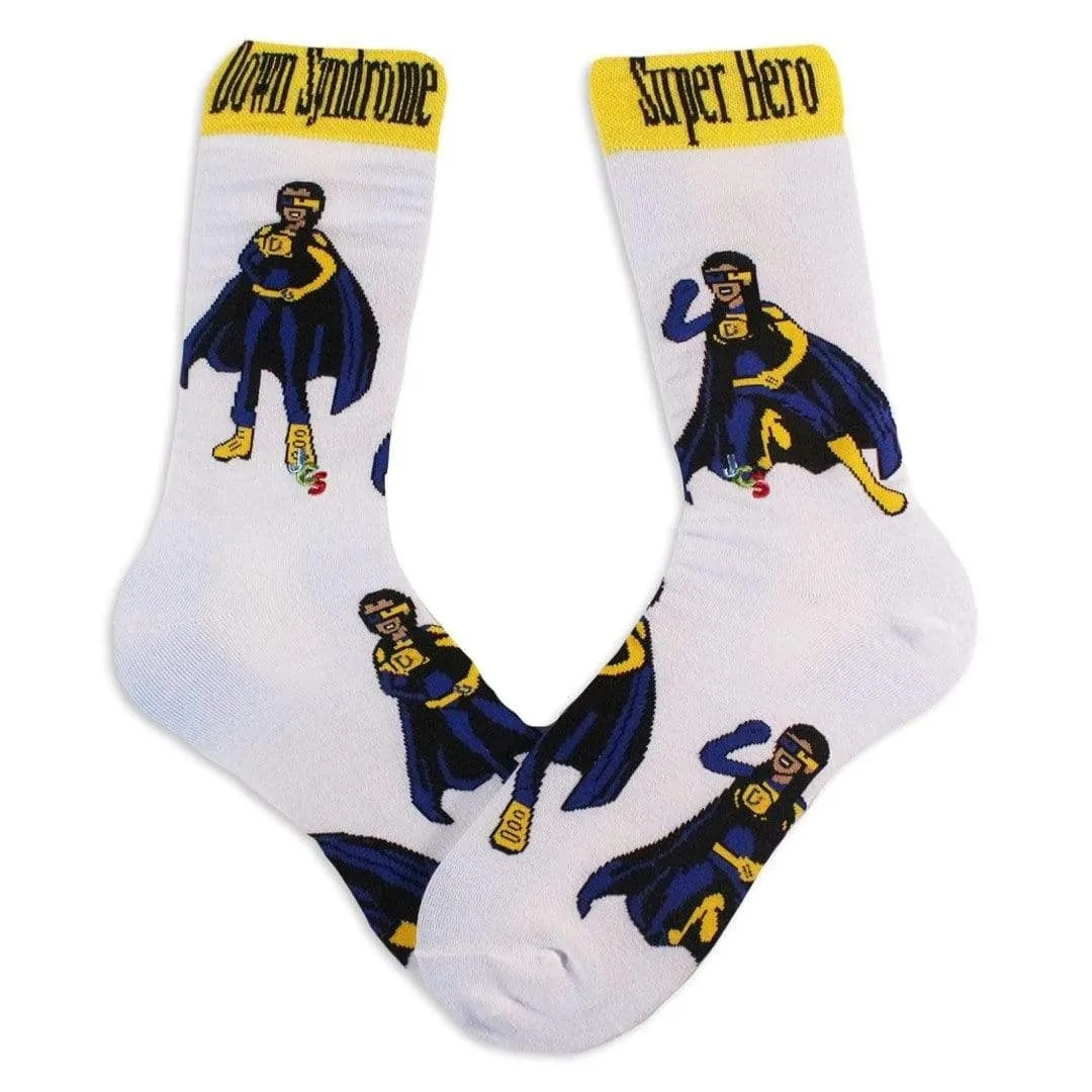 Down Syndrome Superhero Girl Crew Socks