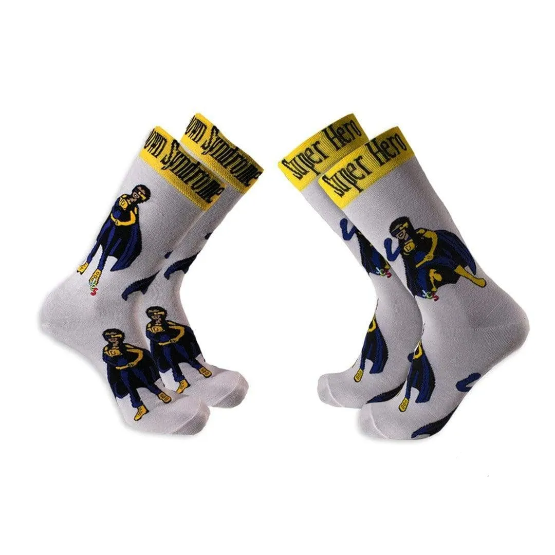 Down Syndrome Superhero Girl Crew Socks
