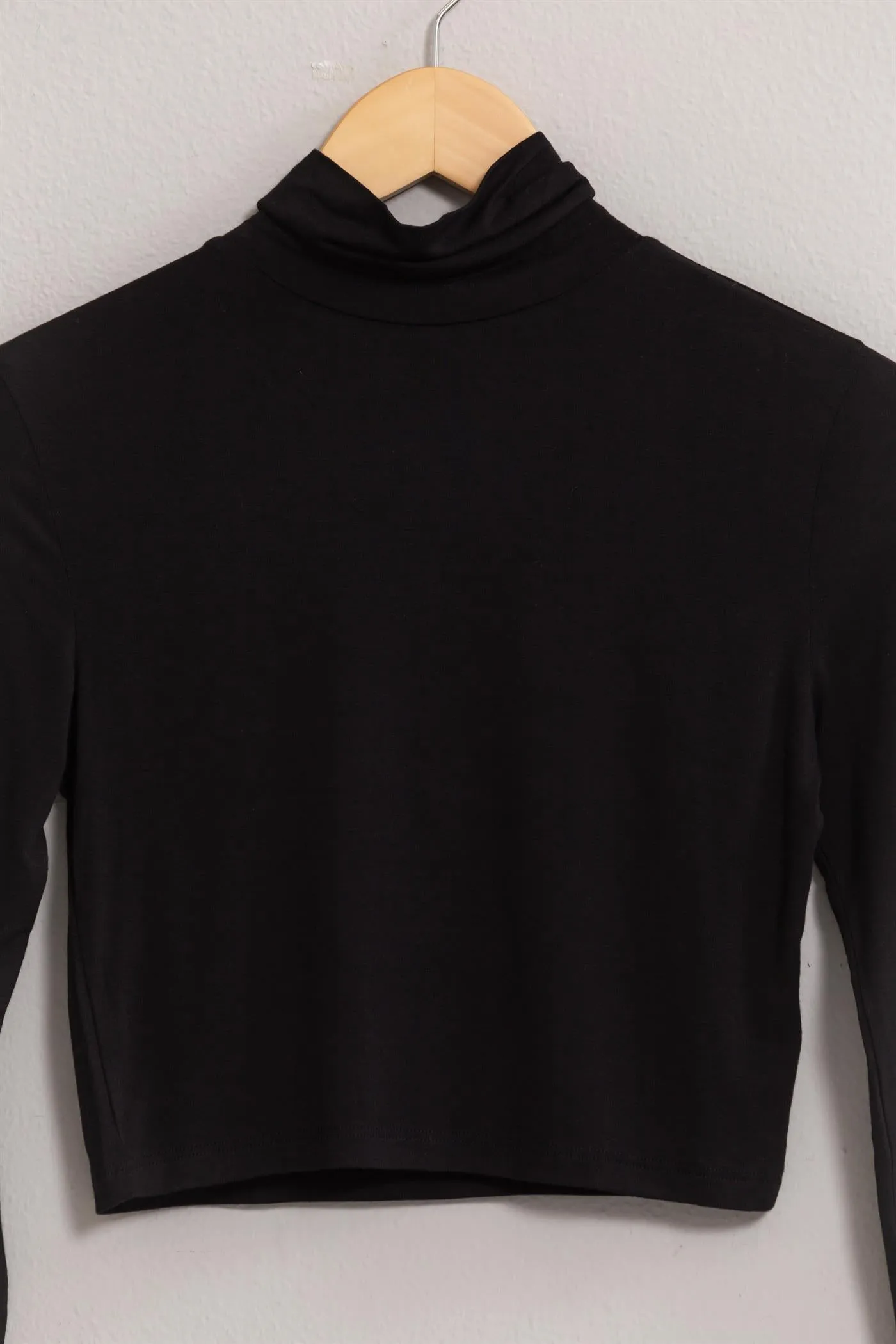 DZ25A097-Long Sleeve Turtleneck Crop Top