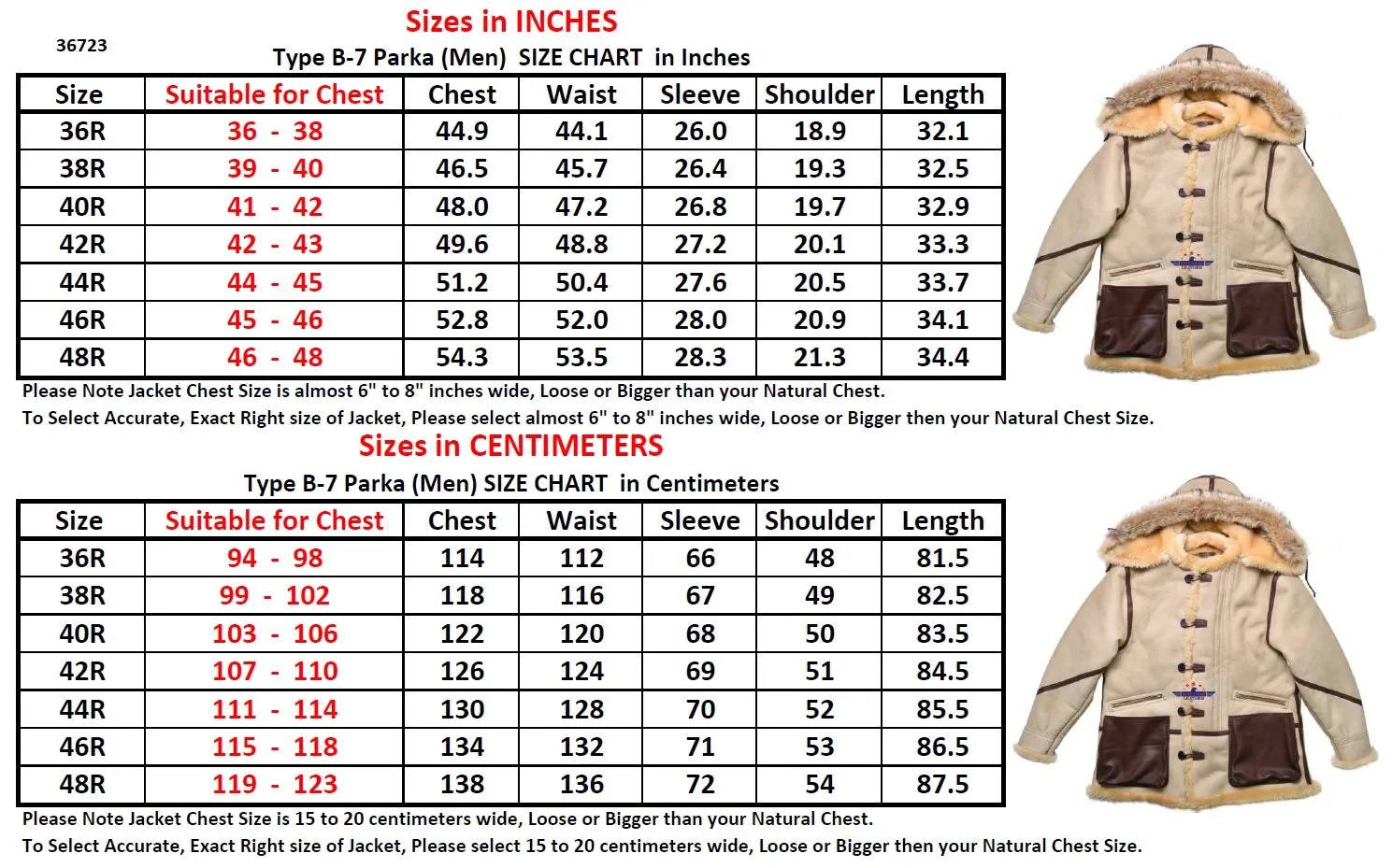 FiveStar Leather Repro WWII USAAF Type B-7 Parka SPEC. NO. 3120 ORDER NO. 42-1000-P