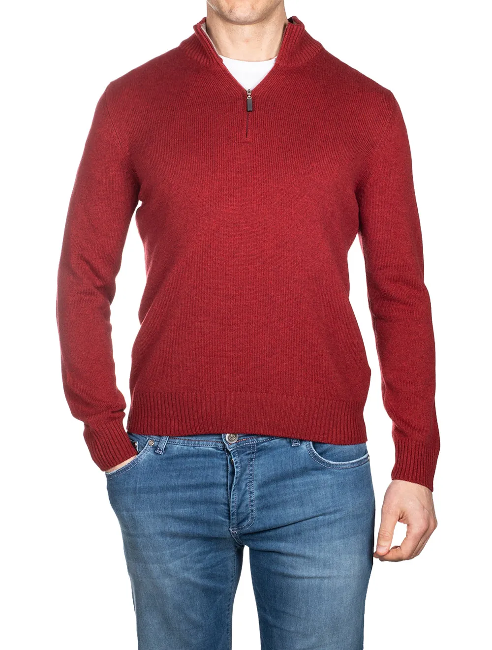 Half-Zip Jumper Red