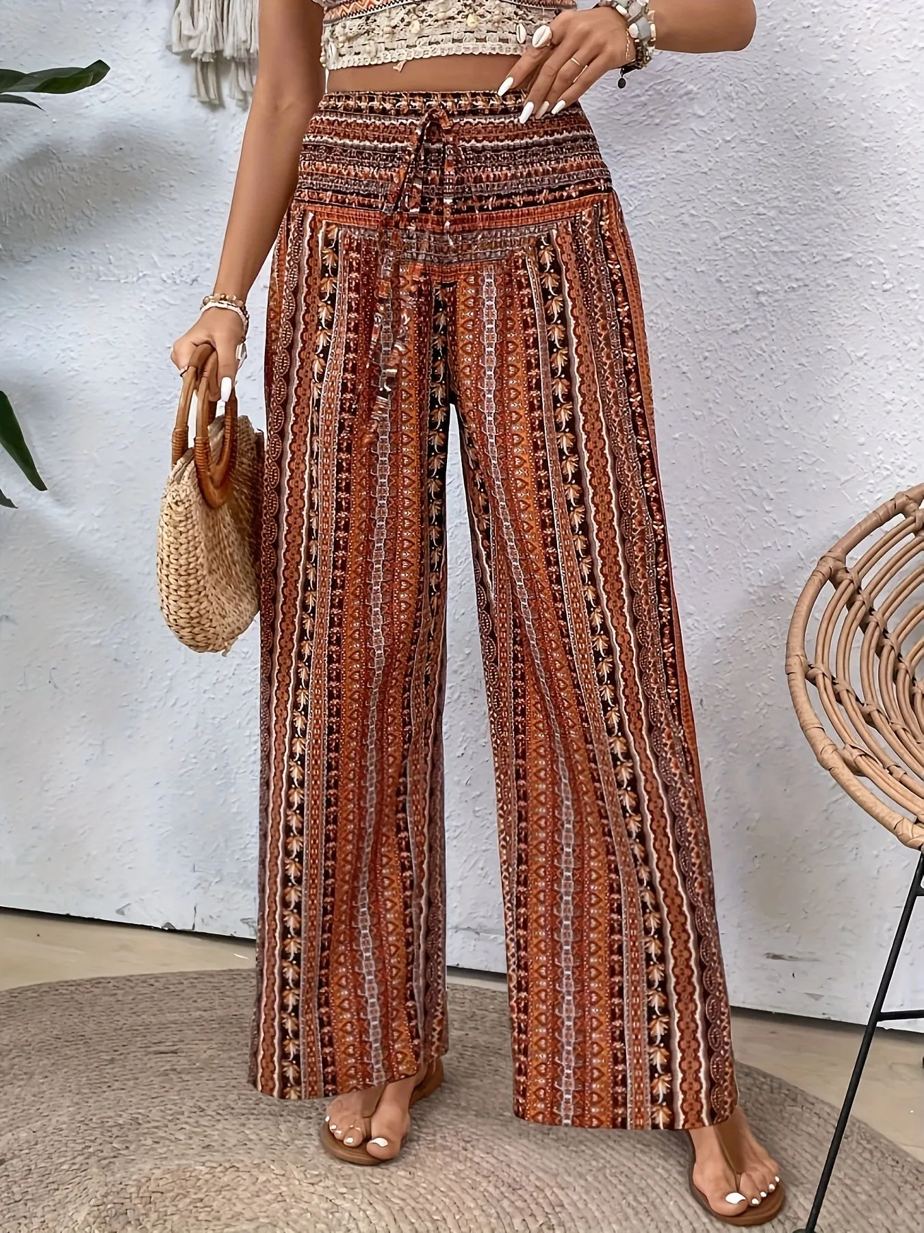 Ivyshape | Boho High-Waist Pants
