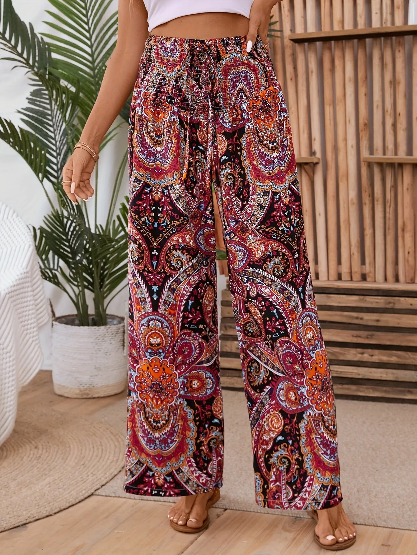 Ivyshape | Boho High-Waist Pants