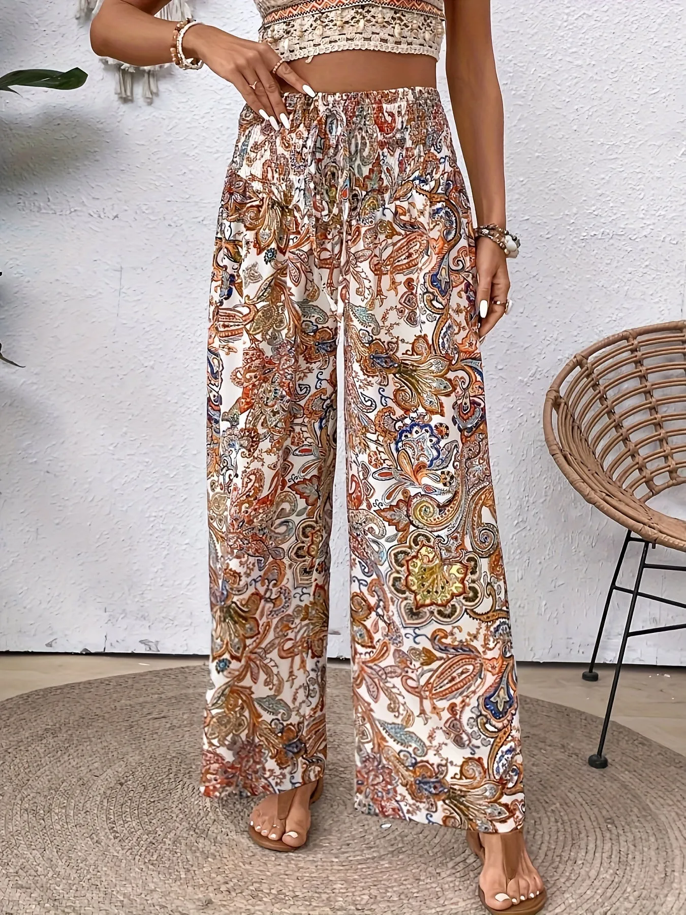 Ivyshape | Boho High-Waist Pants