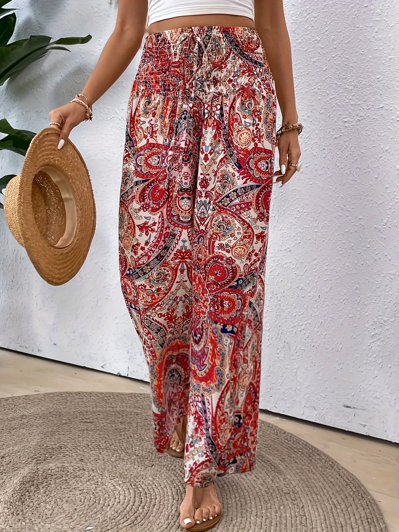 Ivyshape | Boho High-Waist Pants