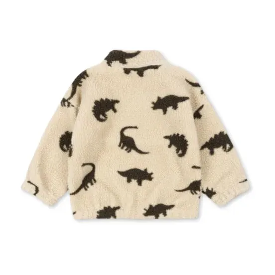 Jody Dino Print Teddy Borg Fleece Jacket