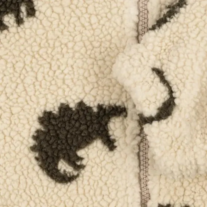 Jody Dino Print Teddy Borg Fleece Jacket