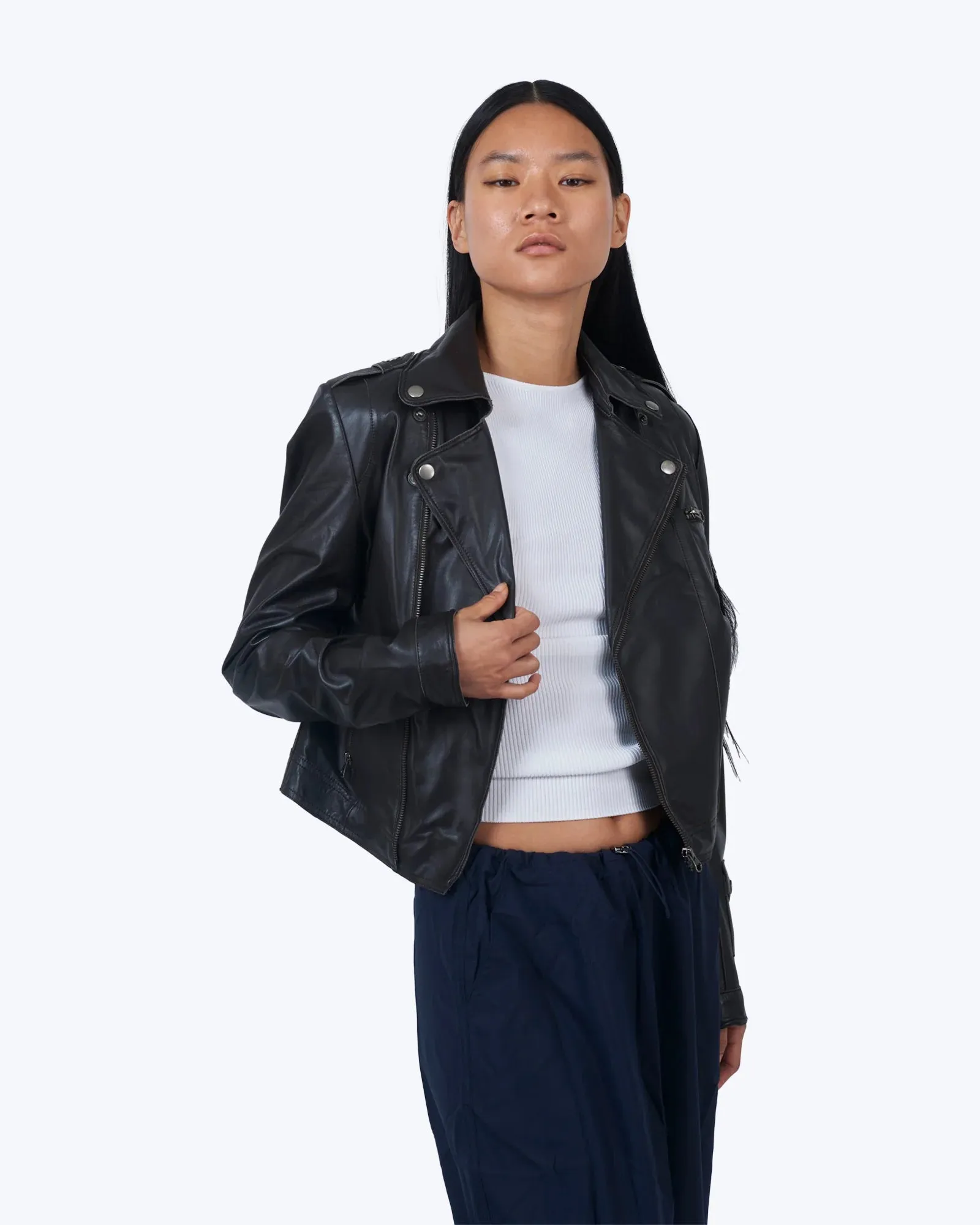 Josey Washed Leather Jacket