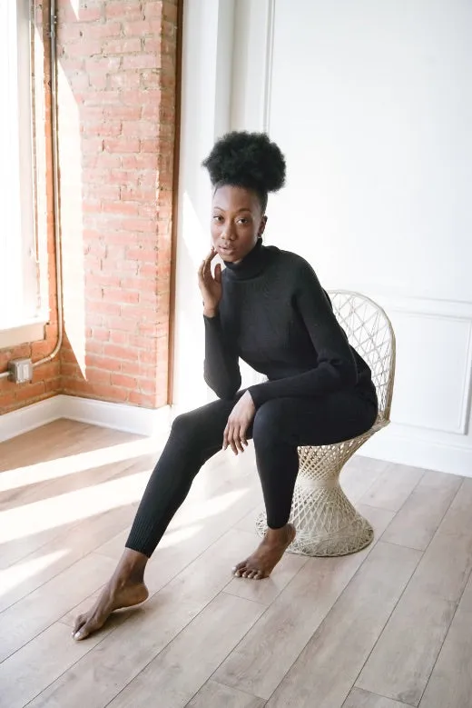 Knit Turtleneck & Leggings