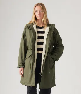 LEVI'S WOMENS CRAWFORD 3 IN 1 PARKA A8520-0000 ARMY GREEN