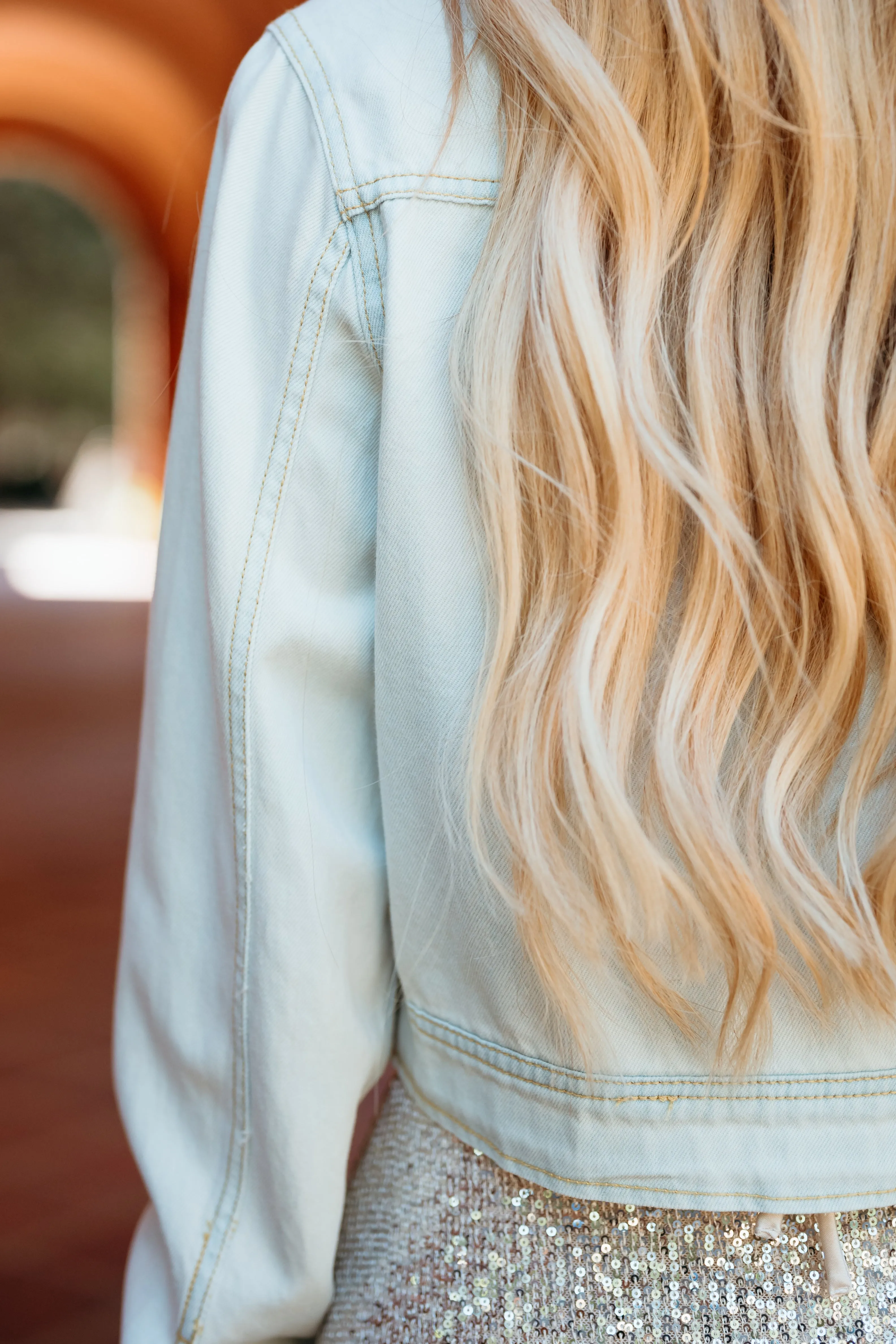 Mateo Bleached Crop Denim Jacket