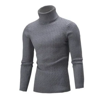 Men's Casual Retro Knitted Turtleneck Sweater