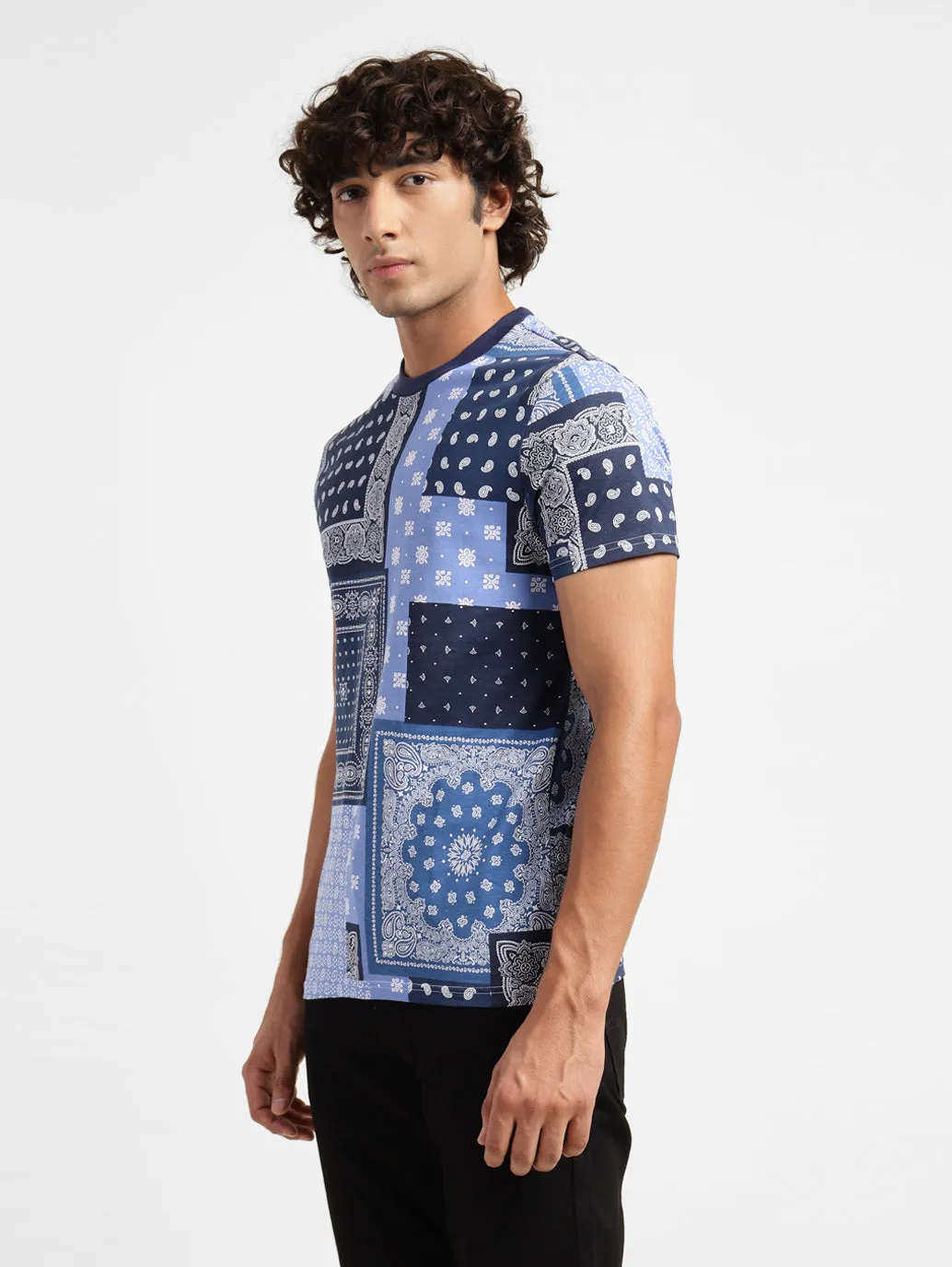 Men's Ethnic Motifs Regular Fit T-shirt