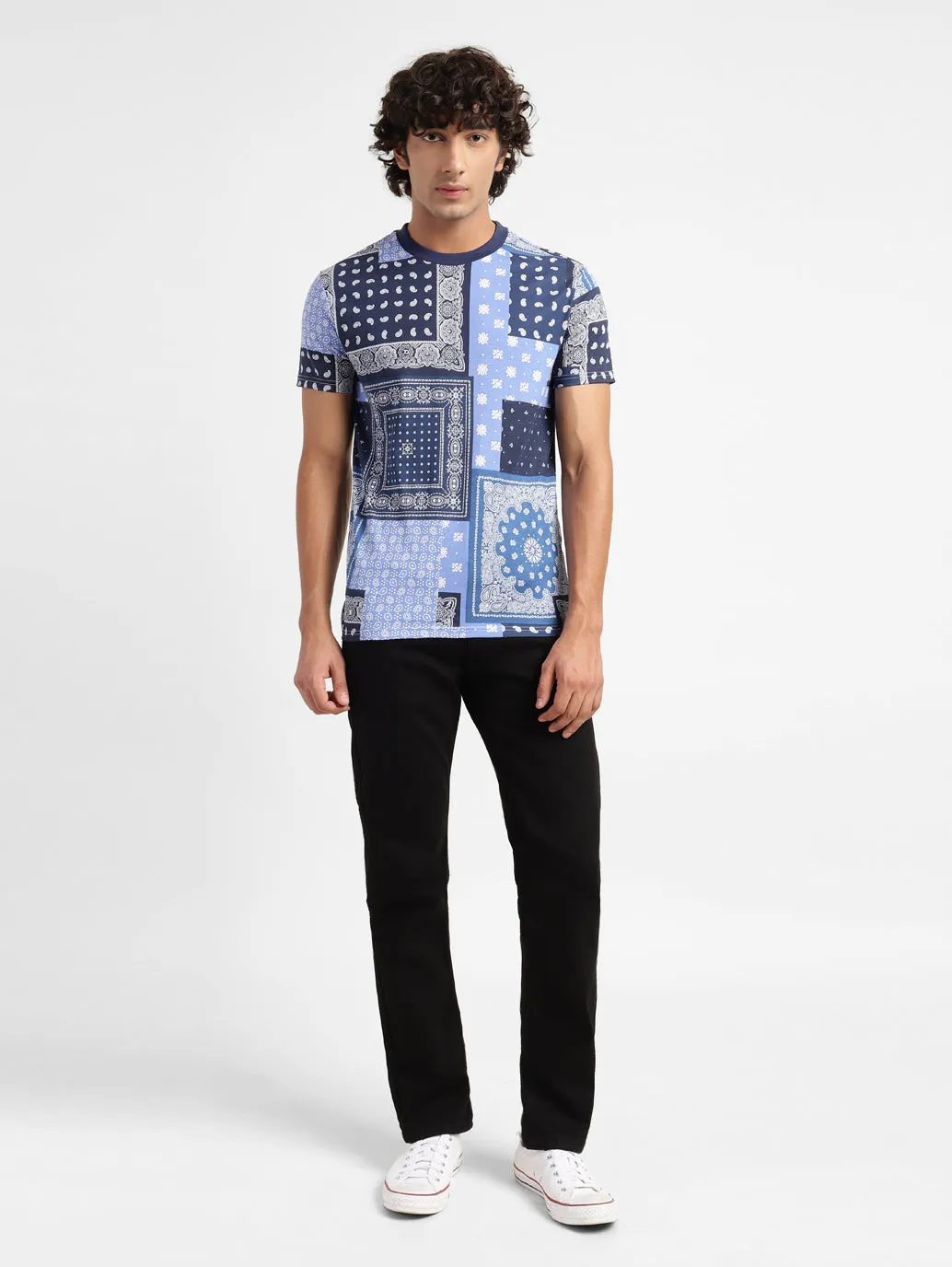 Men's Ethnic Motifs Regular Fit T-shirt